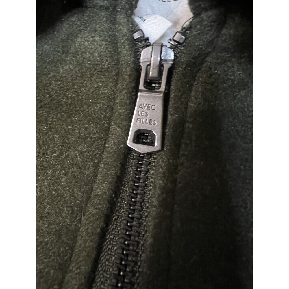 Avec Les Filles Olive Green Army Zip Up Utility Jacket "wool like" Size M - Picture 11 of 12